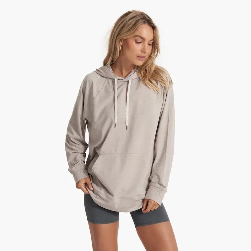 VUORI Halo Cream Tan Oatmeal Hooded Pullover Jacket Sz XXL